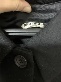 archive】miu miu オンブレチェックステンカラーコート 42 伊製