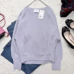 アダムエロペ ニット コットンアクリルプルオーバー フリーサイズ