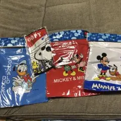 ミッキー巾着袋  スヌーピーハンカチ