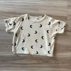 organic zoo 月　ベージュ Tシャツ　2-3y