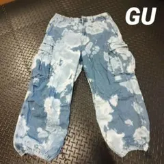 スーパーワイドカーゴパンツ　リメイク　タイダイ