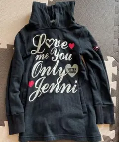 Jenni 110cm ロングパーカー　トレーナー　黒