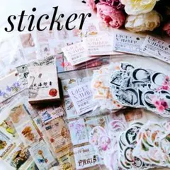 ♦️お買い得セット♦️海外ステッカー✿フレークシールコラージュ