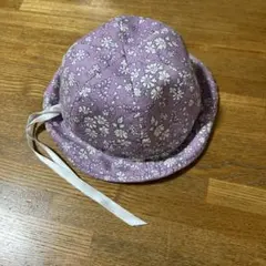 bebe 花柄 リバーシブル ベビー帽子 Mサイズ