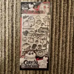 クレヨンしんちゃん　ボンボンドロップシール　モノクロ3Dシール