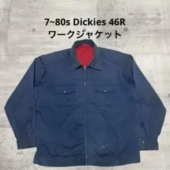 70s 80s Dickies ワークジャケット ネイビー フェード 裏地付き