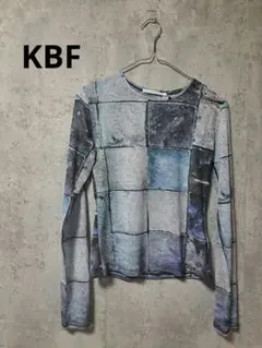 KBF タイル模様グラフィック 長袖シャツ ワンサイズ