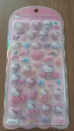 【正規品】コットンパフィーシール　キティ　ヒョウ柄　ハローキティ　サンリオ