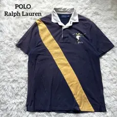 RALPH LAUREN RUGBY ポロシャツ スカルクロスボーン刺繍 紺 M - メルカリ