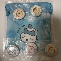ちいかわ くら寿司コラボ ハチワレ巾着 缶バッジ