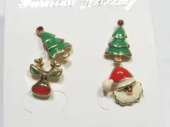 クリスマスツリー　トナカイ　サンタ　ピアス！　クリスマス