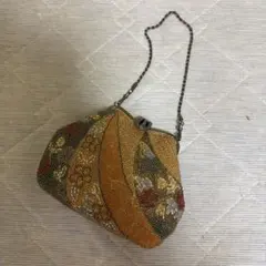 【美品】ビーズ刺繍パッチワーククラッチバッグ