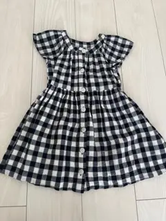 GAP 前開きチェックワンピース 100cm(3years)