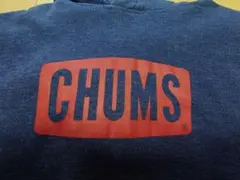 CHUMS フロントロゴ パーカー ネイビー　Sサイズ