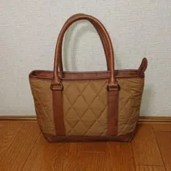 エルエルビーン レザー キルティングトートバッグ
