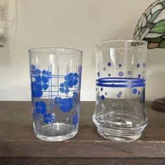 ⭐︎昭和レトロ⭐︎アデリア グラス2個セット　ヴィンテージ　レトロ