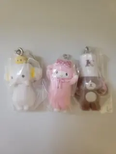 산리오 실사판 미니어처 매력 3종 세트 코기뮌 피아노 쿠로 우사