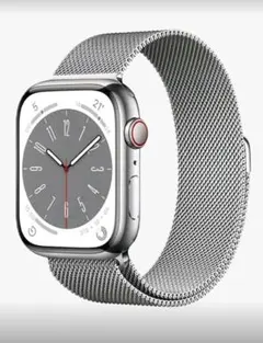 Apple Watch用 メタルミラネーゼループバンド（マグネット式）／シルバー