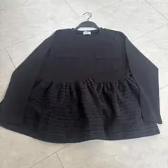 myu 裾ツイード ペプラムトップス ブラック お値下げ不可