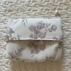 Francfranc フランフラン 花柄 ポーチ パールチャーム
