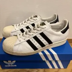 ジ*ス様 adidas SUPERSTAR 80's 27.0 金ベロ 美品 ア