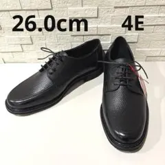 タグ付・未使用 洋服の青山 日本製 ビジネスシューズ　26.0 幅広 防滑 黒のサムネイル