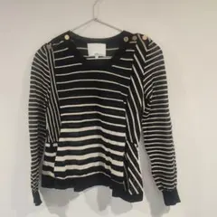 phillip lim ストライプ 長袖薄手ウールカットソー