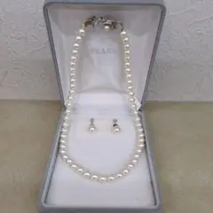 パール ネックレス イヤリング セット　SILVER刻印