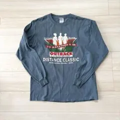 古着　長袖Tシャツ　ブルー　M ロンT 青　ロングスリーブ