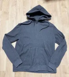 NANO UNIVERSE チャコール フルジップ フード付きパーカー