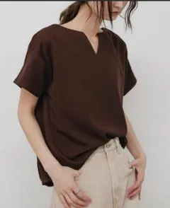 アーバンリサーチ キーネックミラノリブTシャツM
