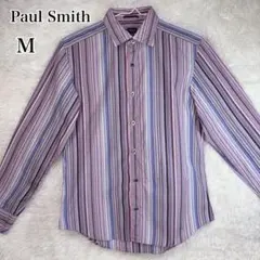 ✨美品✨Paul Smith マルチストライプ シャツ Mサイズ　赤紫青黒