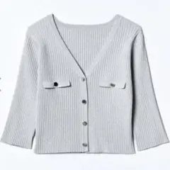 REDYAZEL ラメニットカーディガン ブルーのサムネイル