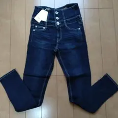 GYDA ハイウエストクロススキニーデニム