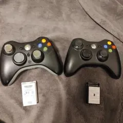 Xbox 360 ワイヤレス　コントローラー　 2個　純正　難アリ　動作確認済