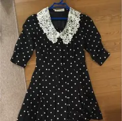 値下げしました！snidel  ドット襟付きワンピース