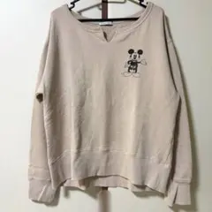 BAYFLOW mickeyミッキー トレーナー ベージュ M