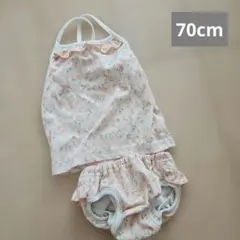 花柄ベビー水着セット 70cm