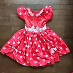 ミニー ドレス 120 ディズニー 赤 ドット柄
