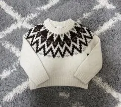 LIEN ノルディック柄 長袖ニットセーター