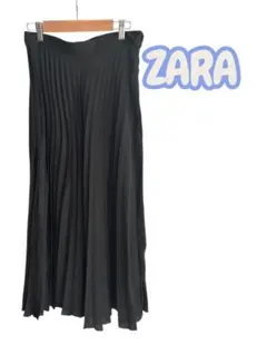 ZARA 美品 2WAY プリーツロングスカート ワンピース 黒 XS 高見え