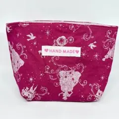 姫系 シルエット柄 ハンドメイド 小物入れ 収納整理