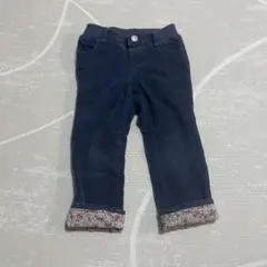 Baby Gap ネイビー コーデュロイパンツ 花柄 3歳 100