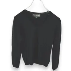 【ボディドレッシング】Vネックニット ウールミックス Мサイズ 黒 KU780