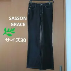 SASSON GRACEブラック ブーツカットデニム サイズ30