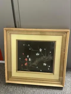 額 花瓶の花 天然石と貝殻によるモザイクアート お値下げ中❗ - メルカリ