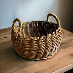 丸いバスケット　洗えるかご　みかんかご　野菜洗いザルなど