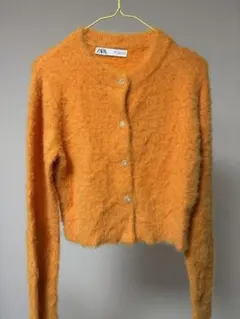 zara シャギーニットカーディガン