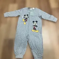 H&M ミッキーマウス ロンパース 6-9ヶ月 グレー