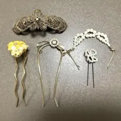 髪飾り 5点セット ヘアアクセサリー ヘアピン かんざし フォーマル 和装